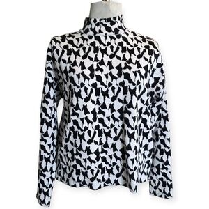 Philosophy Abstract Print Sweater, Black & White, Size Medium
